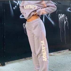 pacsun x playboy lavender fleece set